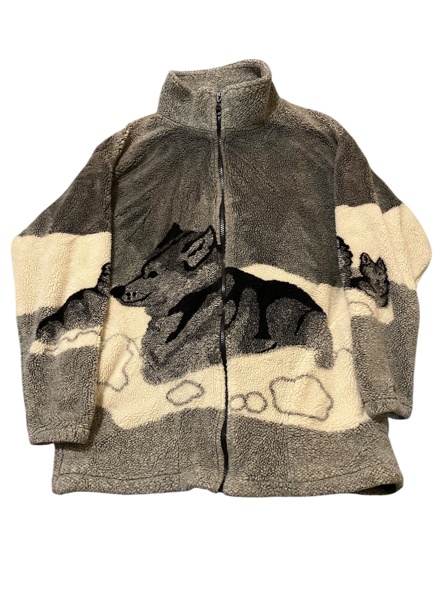 Black Mountain Wolf's AOP Full Zip Fleece